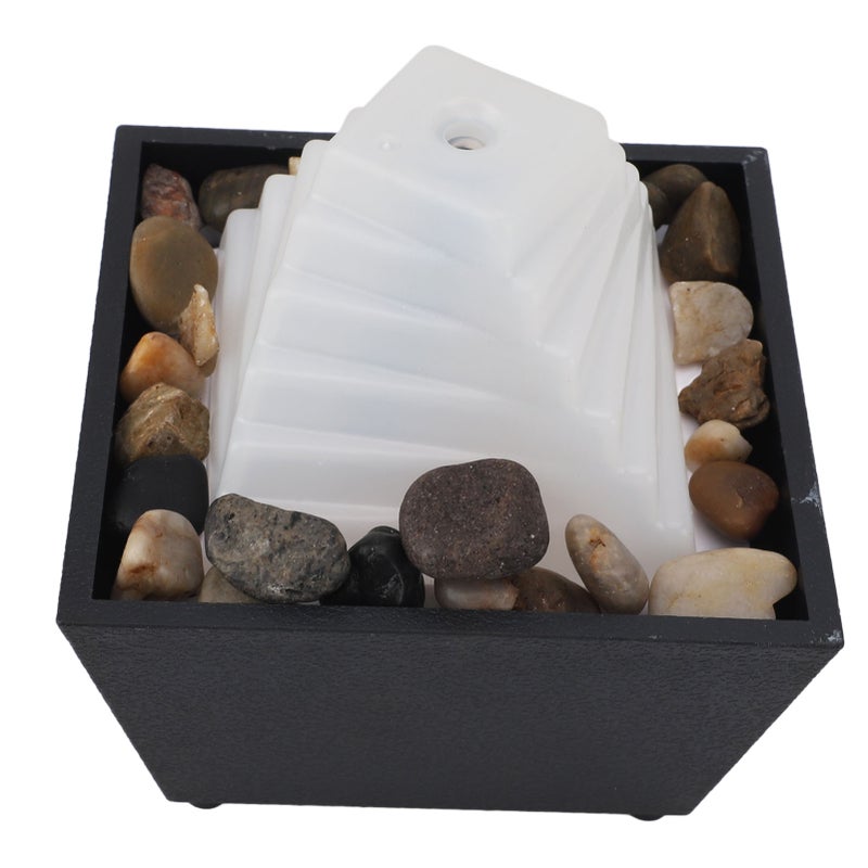 Table Water Fountain Indoor Desk Zen USB Tabletop Decor with LED Light for Home Living Room Office - Image 3