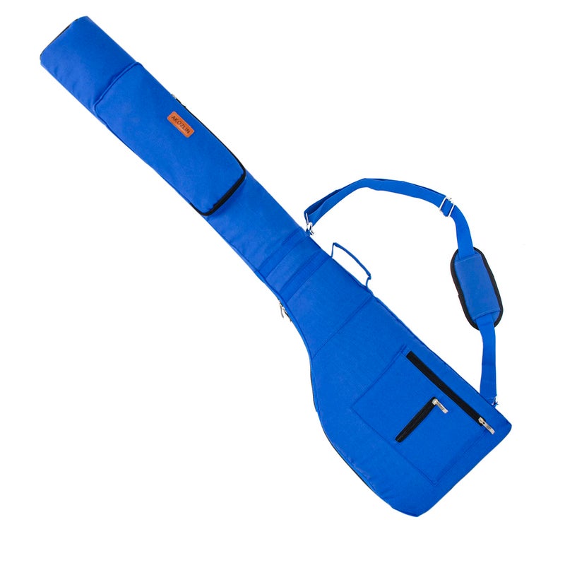 AKOZLIN Portable Golf Club Carry Bag Foldable Small Golf Bag Holds 810 Clubs Lightweight Sunday Golf Bag with Shoulder Strap for Men Women Kids Blue - Image 2