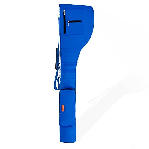 AKOZLIN Portable Golf Club Carry Bag Foldable Small Golf Bag Holds 810 Clubs Lightweight Sunday Golf Bag with Shoulder Strap for Men Women Kids Blue - Image 3