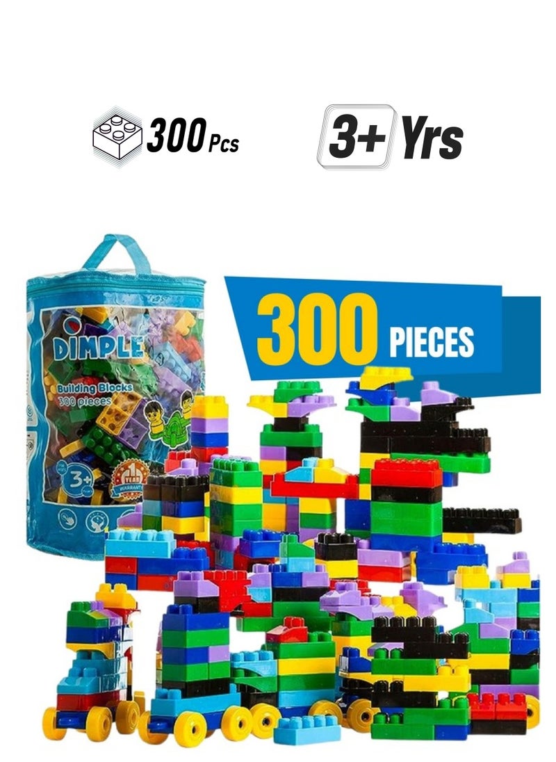 Dimple Building Blocks For Toddler (300 Pcs) Stacking Toys & Puzzle Games For Learning And Stem Fun Montessori Toys, Educational Baby Blocks Age 3+ Toddler Boy & Girl Birthday For Kids  - Image 1