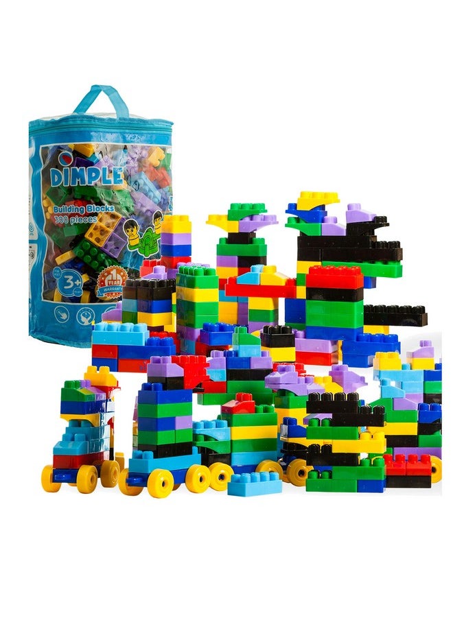 Dimple Building Blocks For Toddler (300 Pcs) Stacking Toys & Puzzle Games For Learning And Stem Fun Montessori Toys, Educational Baby Blocks Age 3+ Toddler Boy & Girl Birthday For Kids  - Image 2