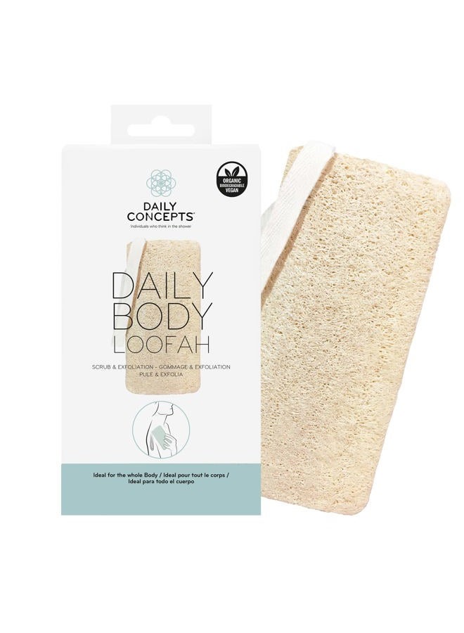 Daily Concepts - Daily Loofah Plush Scrub to Cleanse and Gently Exfoliate your Body to Attain Baby Soft Skin, Suitable and Safe for All Skin Types 43g - Image 1