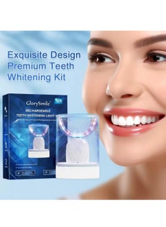 GlorySmile Rechargeable Teeth Whitening Light Kit LED Light Activated Whitening Kit with 3Pcs Teeth Whitening Gel Non-Sensitive Fast Teeth Whitener Remove Tea Coffee & Food Stain  - Image 4