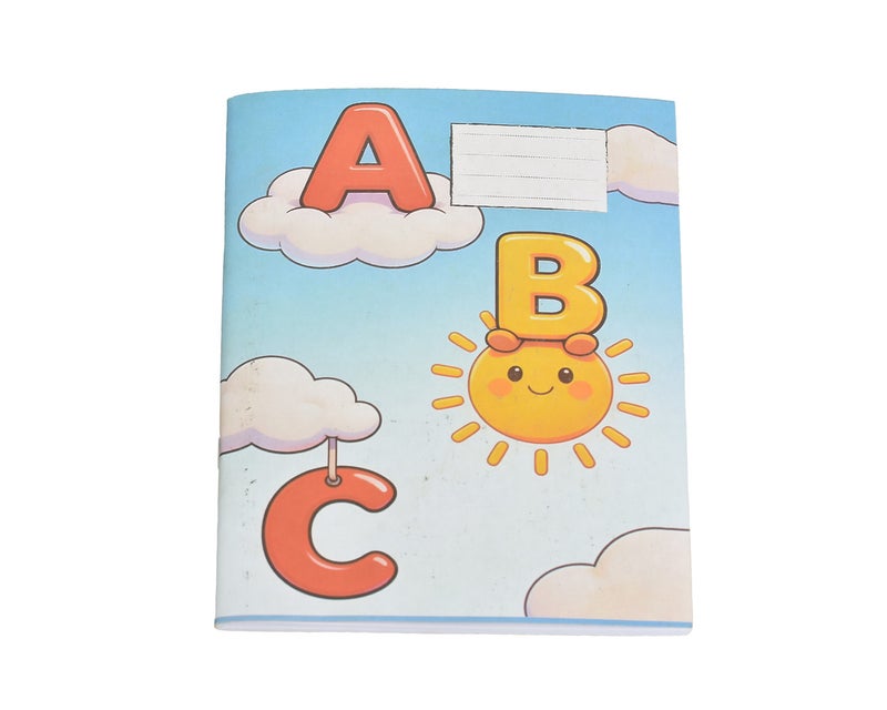 كشكول مدرسى من اكسترا لاين دبوس انجليزى 60 ورقة،  الشمس ABC غلاف دوبلكس 16 × 22.5 سم