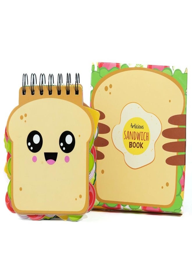 دفتر ملاحظات حلزوني أنيق على شكل شطيرة للأطفال | دفتر يوميات بتصميم طعام | دفتر كتابة إبداعي وهدية للأولاد والبنات - Image 3