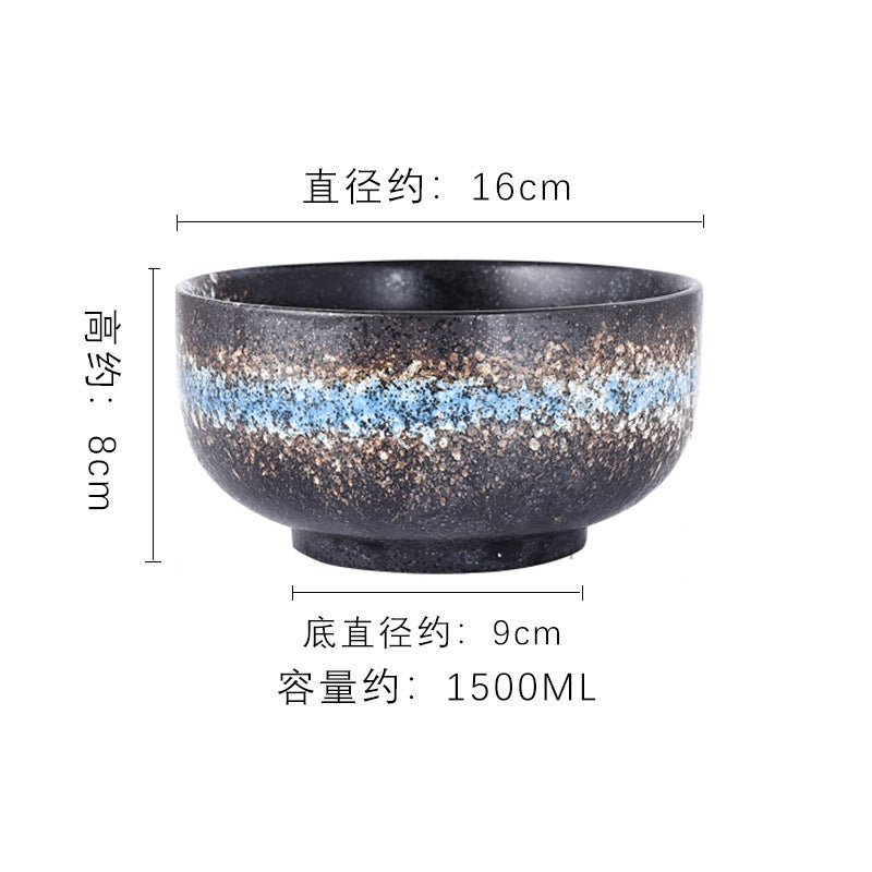 Japanese Ceramic Bowl With Lid Eating Set Single Noodle Bowl Creative Instant Noodle Bowl Personalized Color - Image 1