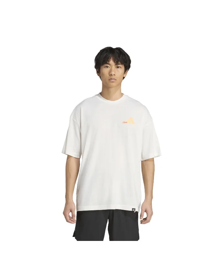 adidas Adidas Gfx Tee Joy Q3 White Graphic Tee (Short Sleeve) T-Shirts For Men