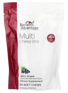 Bariatric Advantage Multi Chewy Bite Black Grape 60 Soft Chews 