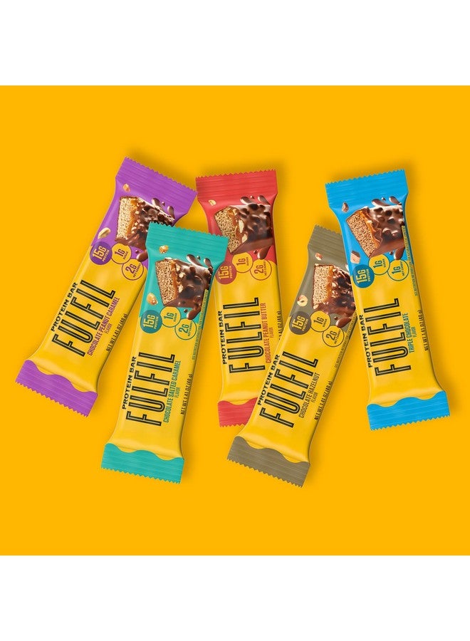 FULFIL Protein Snack Bars, Chocolate Peanut Caramel, 15g Protein, Pantry Staples, 12 Count - Image 3