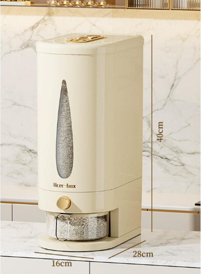 JCB CHIC حاوية الأرز، موزع الأرز، حاوية تخزين الأرز، حاوية تخزين الأرز، دلو أرز محكم الإغلاق مقاوم للرطوبة، دلو أرز جاف لحبوب الطعام الجافة لحفظ الأرز في المطبخ، خالٍ من مادة BPA (ZC-8510-1- 10 كجم) - Image 2