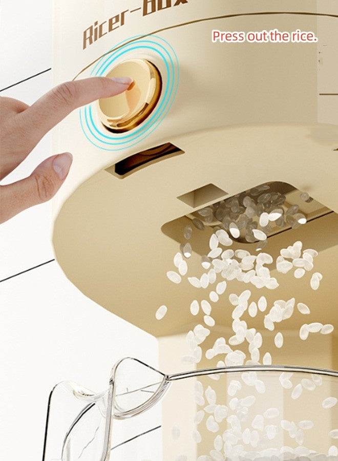 JCB CHIC حاوية الأرز، موزع الأرز، حاوية تخزين الأرز، حاوية تخزين الأرز، دلو أرز محكم الإغلاق مقاوم للرطوبة، دلو أرز جاف لحبوب الطعام الجافة لحفظ الأرز في المطبخ، خالٍ من مادة BPA (ZC-8510-1- 10 كجم) - Image 4