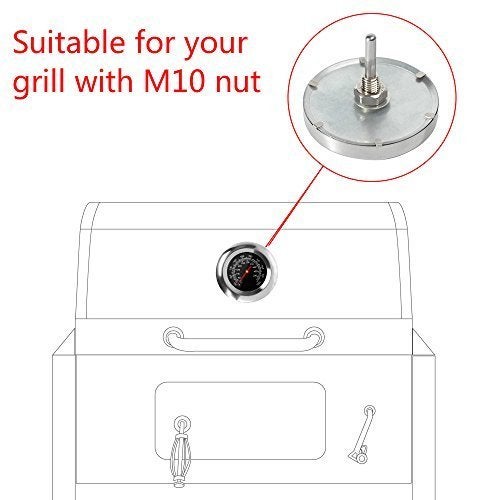 GasSaf 3" BBQ Temperature Gauge Thermometer Replacement for Master Forge, Cuisinart, Backyard, Uniflame and Other Gas Grill, Stainless Steel High Temperature Heat Indicator -100F to 1000F - Image 5