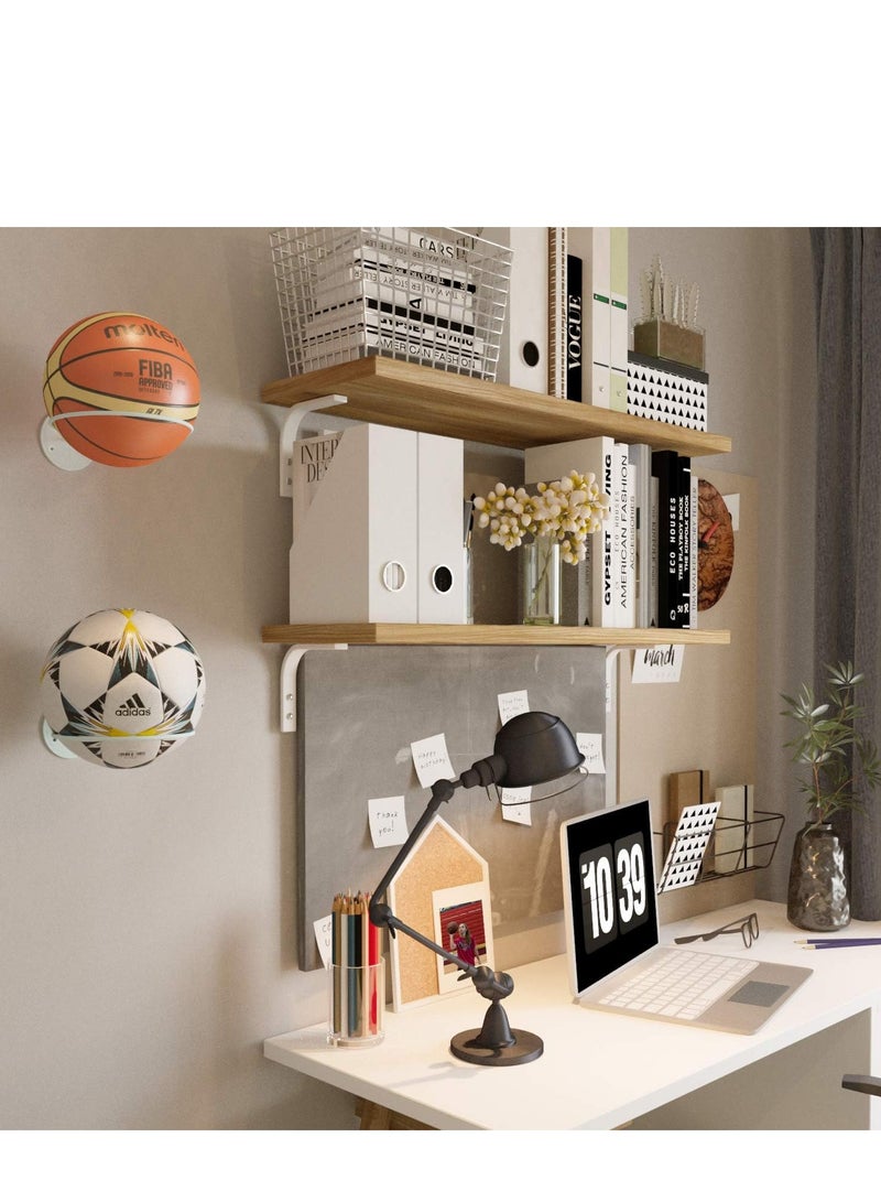 Generic COOLBABY wall mounted basketball, soccer, ball rack organization and storage rack, metal white  - Image 5