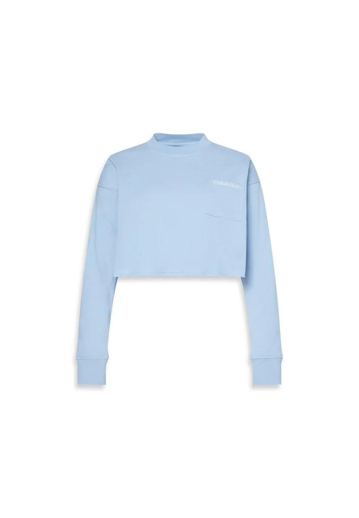 CALVIN KLEIN Logo long Sleeve Cropped Top