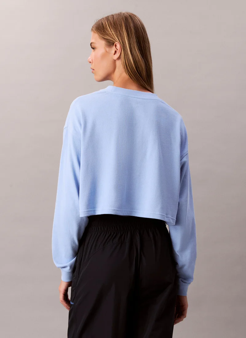 CALVIN KLEIN Logo long Sleeve Cropped Top