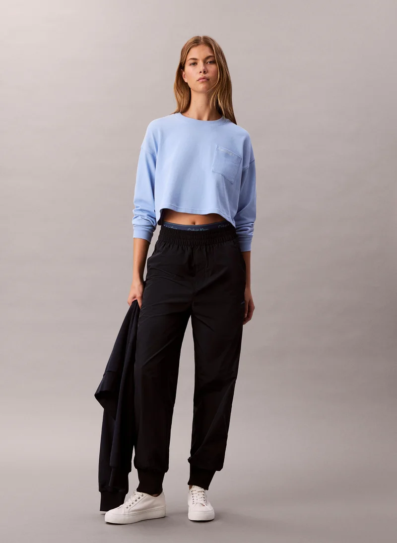 CALVIN KLEIN Logo long Sleeve Cropped Top