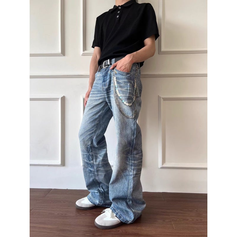 Unisex Classic Denim Jeans Loose Fit Daily Outdoor Wear - Image 4