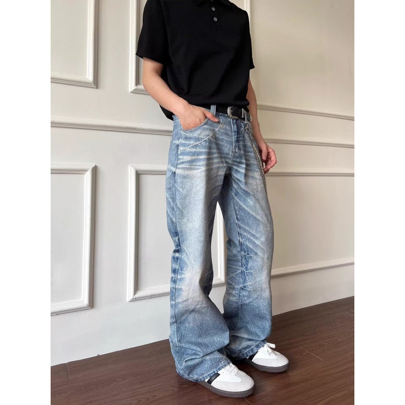 Unisex Classic Denim Jeans Loose Fit Daily Outdoor Wear - Image 5
