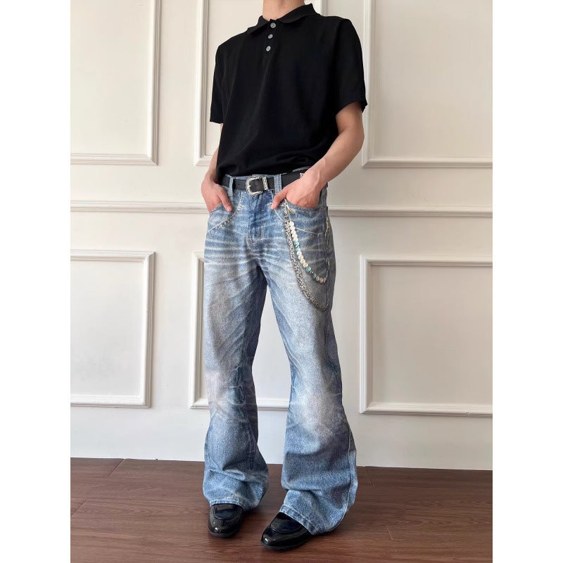 Unisex Classic Denim Jeans Loose Fit Daily Outdoor Wear - Image 2