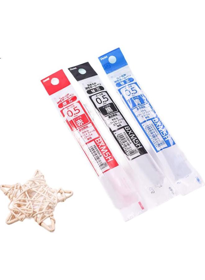 Pentel قلم حبر جاف قابل للتعبئة من بنتل آين شتاين أسطواني 0.5 مم (متوافق مع BXA105) Xbxm5H-A أسود حزمة فردية - Image 1