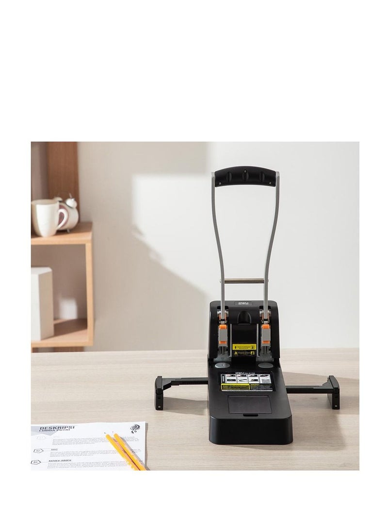 Deli 150-Sheet Capacity Heavy Duty Punch Grey  - Image 4