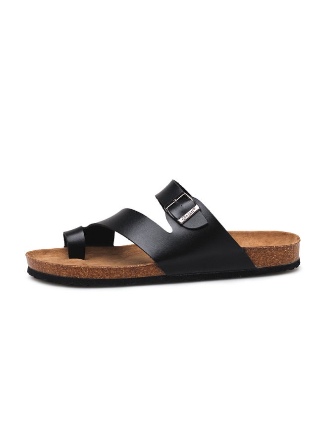 Couple's Cork Slippers Men's Summer Slippers Outer Wear Beach Sandals And Slippers Korean Fashionable Sandals Casual Flip Flops