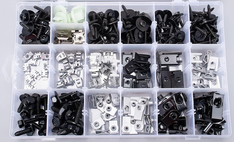 OAUTOO 240pcs Body Multipurpose Bolt & U-Nut Kit Assortment for GM Ford Chrysler - Image 3