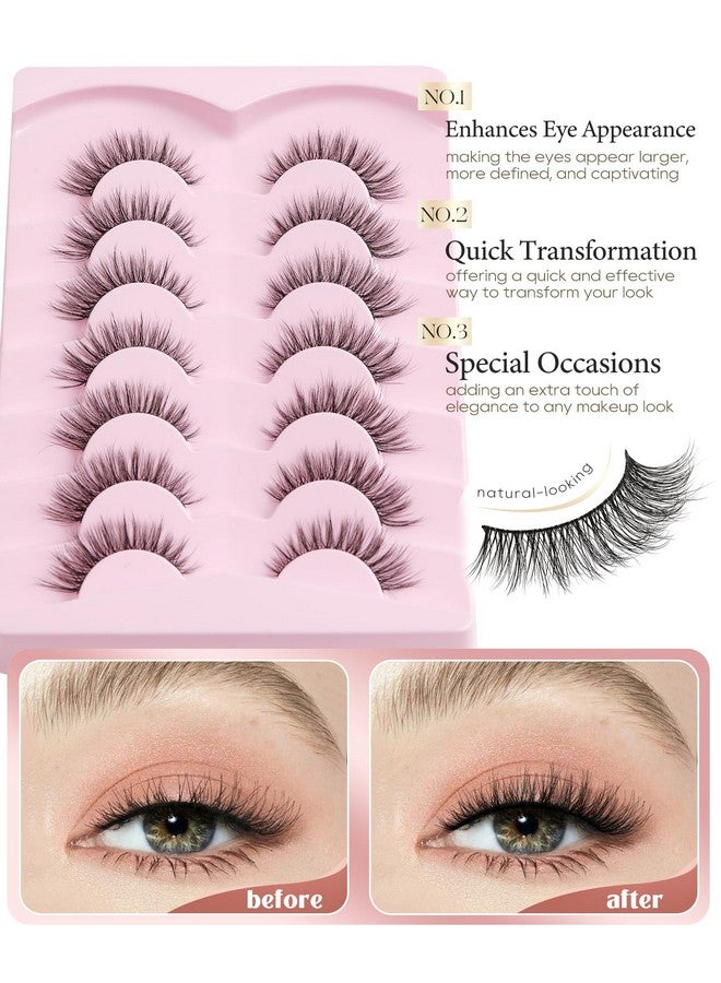 اونلي اول رموش طبيعية رموش خفيفة رموش صناعية بمظهر طبيعي رموش طبيعية واسعة رموش صناعية رموش ناعمة ورقيقة 7 أزواج D-K06 - Image 2