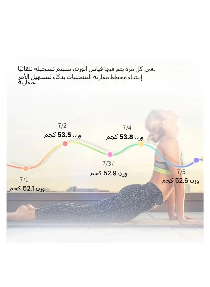 LR Nexus Easy-to-use smart scale for Saudi families – one-click app connection | 4 high-precision sensors (white) - Image 2