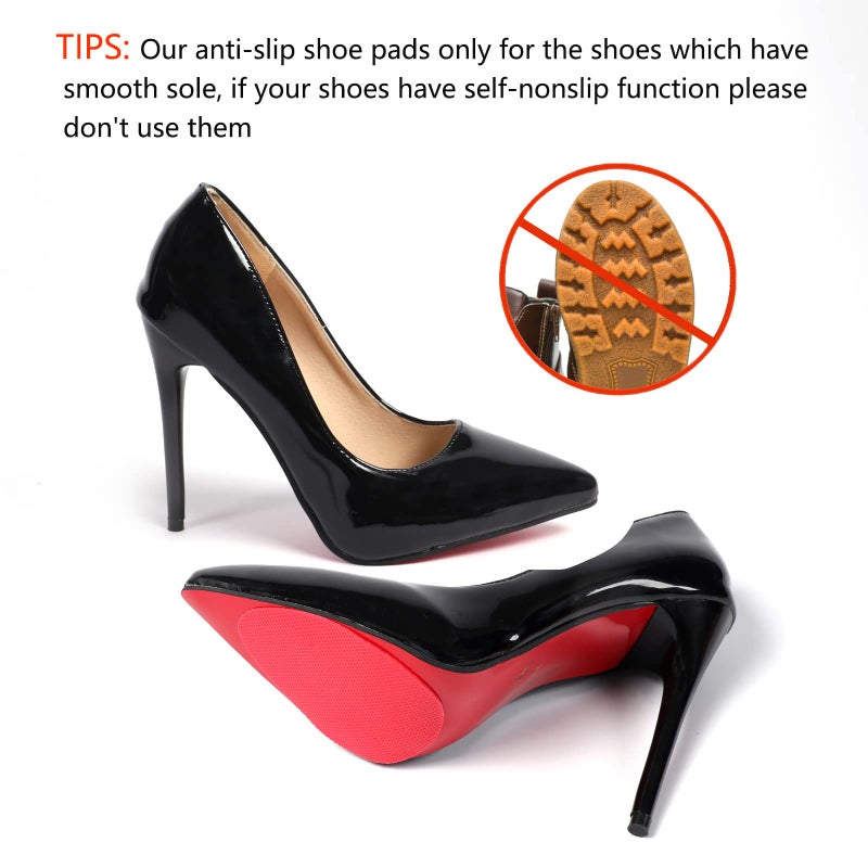 Ashoesert Red Sole Protector,Red Bottoms Sole Protector,Shoe Grips on Bottom of Shoes, Shoe Sole Protector, Anti Slip Shoe Grips,Non Slip Shoe Pads,Red Bottom Stickers for Shoes (Red - 3 Pairs) - Image 5