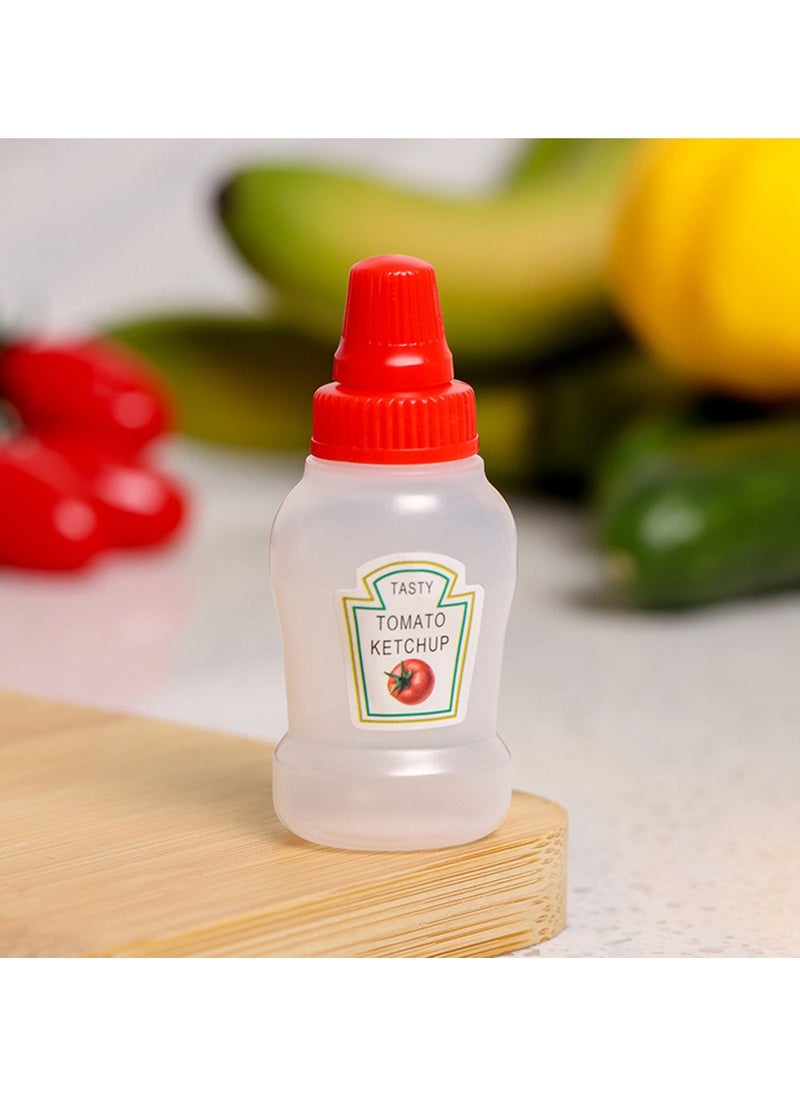 Generic - 4Pcs Mini Condiment Squeeze Bottles 25ml Honey/Ketchup/Soy Sauce/Salad Dressing Dispensers Lunchbox Squeezable Containers Jars - Image 1