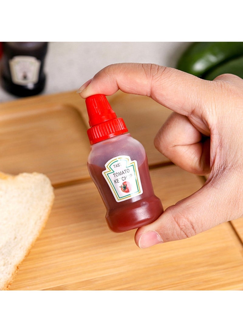 Generic - 4Pcs Mini Condiment Squeeze Bottles 25ml Honey/Ketchup/Soy Sauce/Salad Dressing Dispensers Lunchbox Squeezable Containers Jars - Image 1