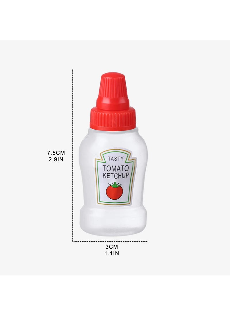 Generic - 4Pcs Mini Condiment Squeeze Bottles 25ml Honey/Ketchup/Soy Sauce/Salad Dressing Dispensers Lunchbox Squeezable Containers Jars - Image 1