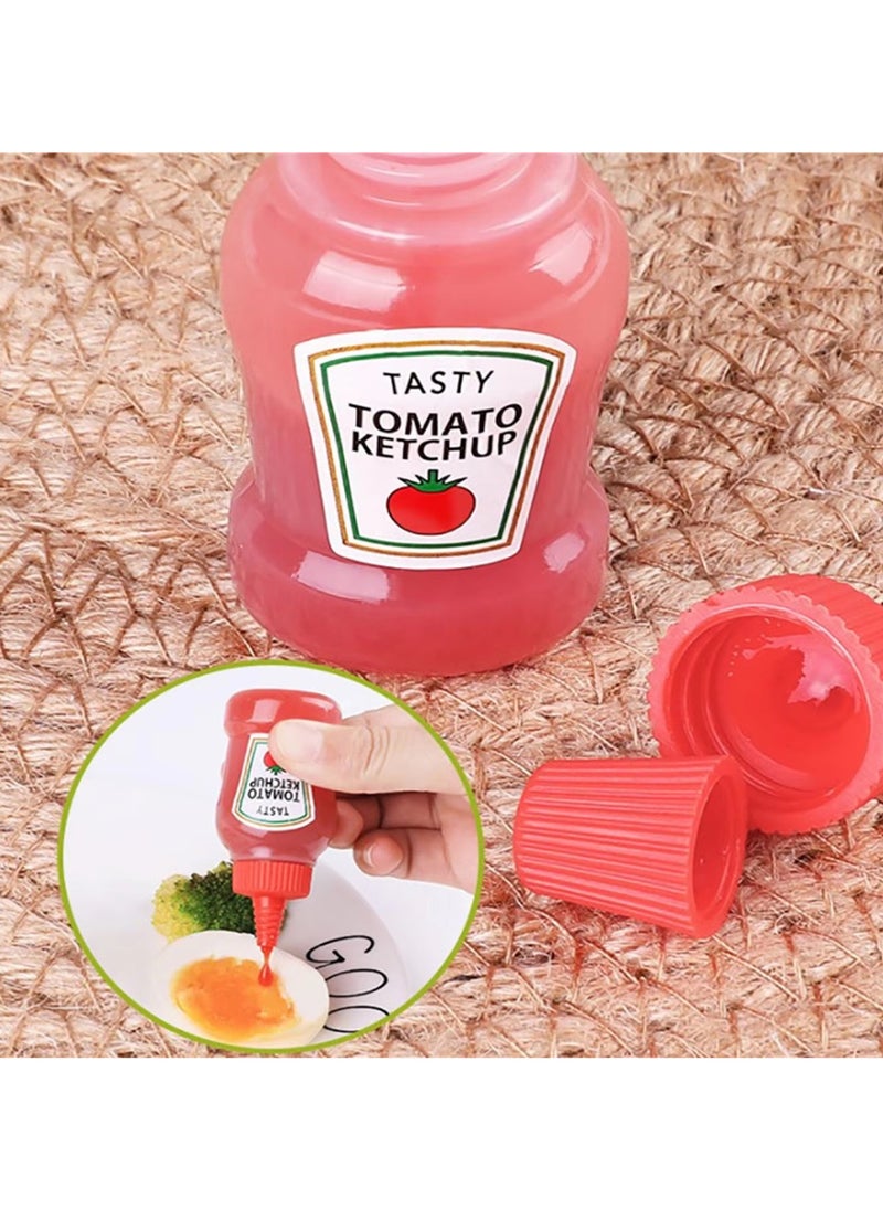 Generic - 4Pcs Mini Condiment Squeeze Bottles 25ml Honey/Ketchup/Soy Sauce/Salad Dressing Dispensers Lunchbox Squeezable Containers Jars - Image 1