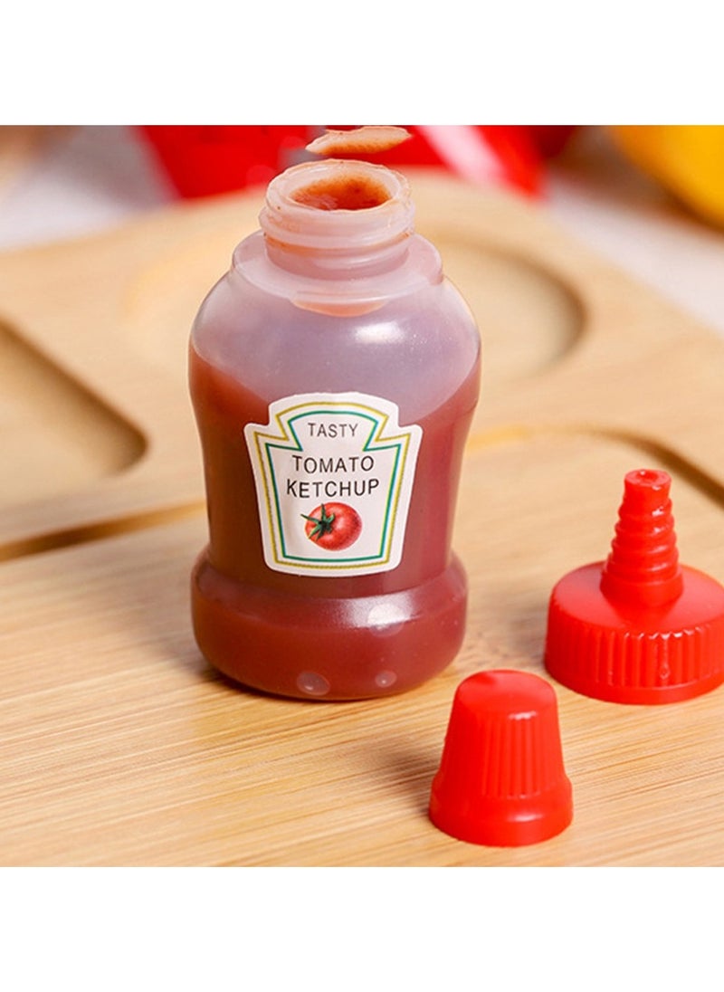 Generic - 4Pcs Mini Condiment Squeeze Bottles 25ml Honey/Ketchup/Soy Sauce/Salad Dressing Dispensers Lunchbox Squeezable Containers Jars - Image 1
