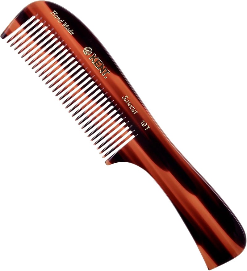 Kent 10T Handmade Large Handled Rake Comb - Wide Tooth Comb for Effortless Detangling of All Hair Types - Image 1