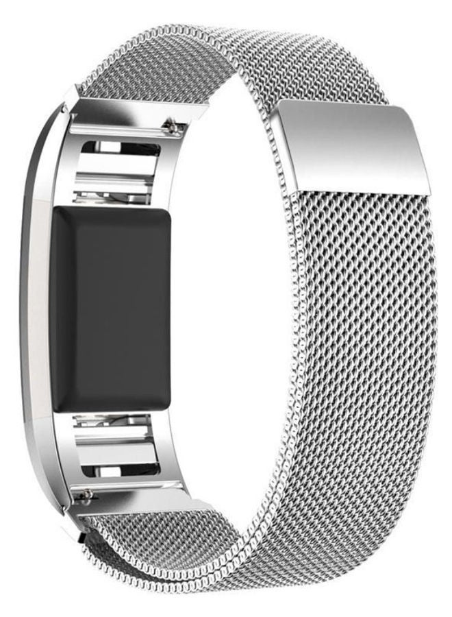 NIBEMINENT Smartwatch Band For Fitbit Charge 2 Silver - Image 2