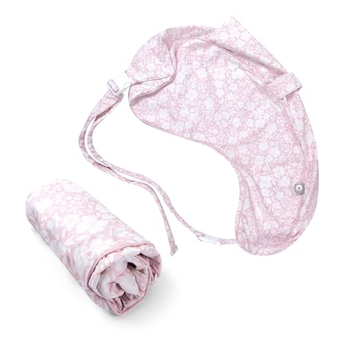 Boppy Uplift Nursing Pillow Cover Soft Washable Microfiber Bottle Breastfeeding Pillow Cover with Belt Uplift Feeding Pillow Sold Separately Pink Frost Floral - Image 1
