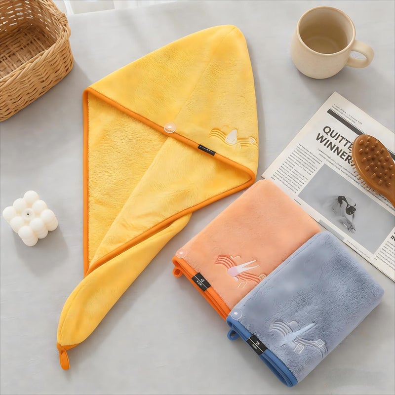 New Vintage Music Embroidered Coral Fleece Dry Hair Towel High Beauty Quick Drying Absorbent Hair Cap Thickened Soft For Makeup Removal 9 06x25 98 Inch - Image 4