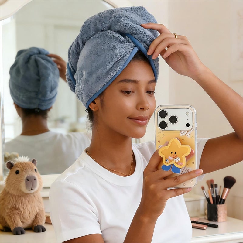 New Vintage Music Embroidered Coral Fleece Dry Hair Towel High Beauty Quick Drying Absorbent Hair Cap Thickened Soft For Makeup Removal 9 06x25 98 Inch - Image 3
