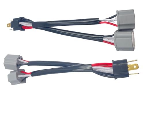 Bstenky 2Pcs one Male to Two Female 9003 H4 LED Wiring Harness Socket Adapter 2 Way Splitter Wires for Car Automotive Truck Headlights Pickup LED Cable Plug - Image 1