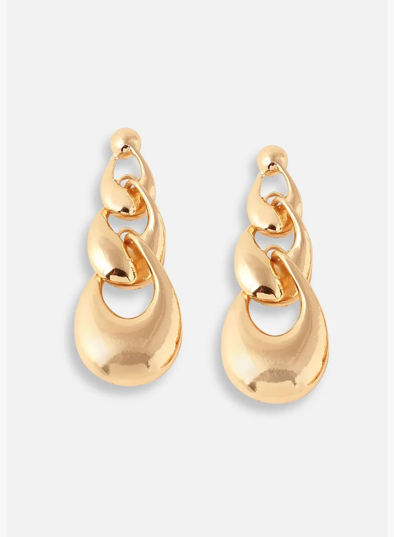 SOHI Gold Plated Designer Party Drop Earring For Women