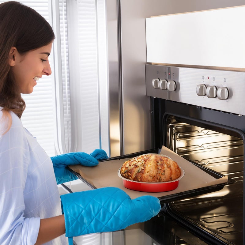 STN Mini Heart Shaped Cake Pans 9oz Aluminum Foil Cupcake Pans Disposable Heart Shaped Cake Pans with Lids Spoon for Valentine Mother's Day Birthday Wedding 25pcs (Pink) - Image 4