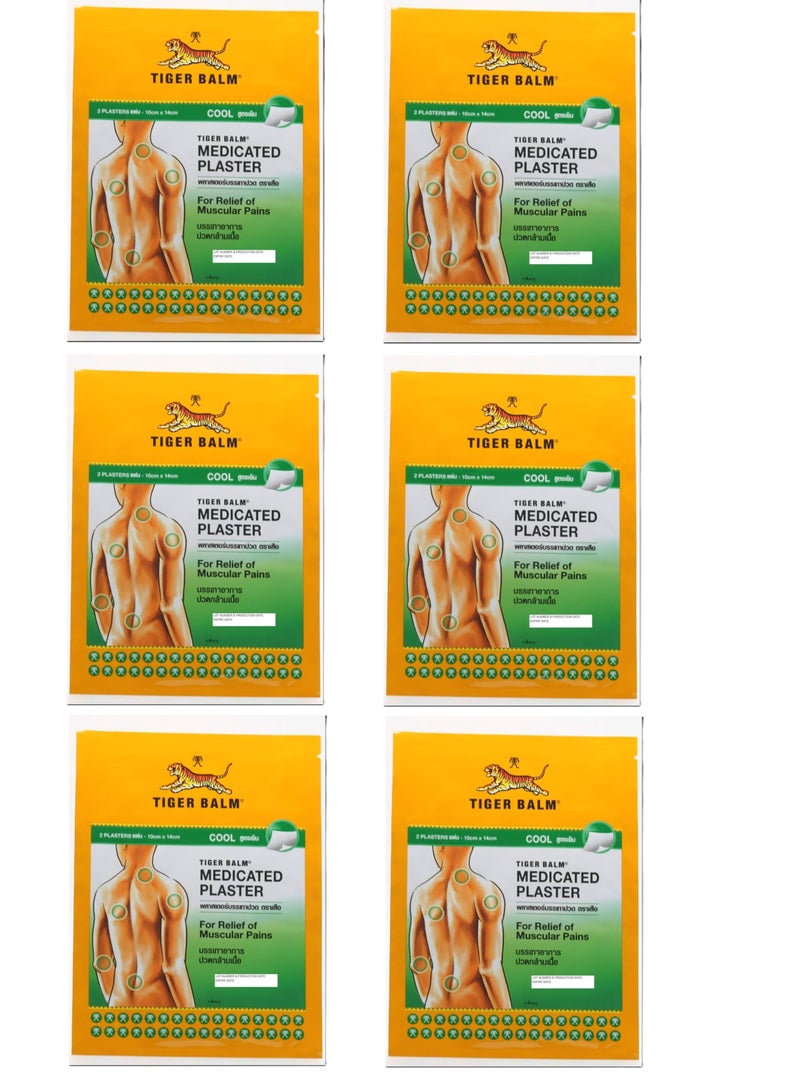 لصقات بحساسية تايجر بالسم للأسفل RD لتخفيف الألم، عبوة من 6 (10 سم × 14 سم)