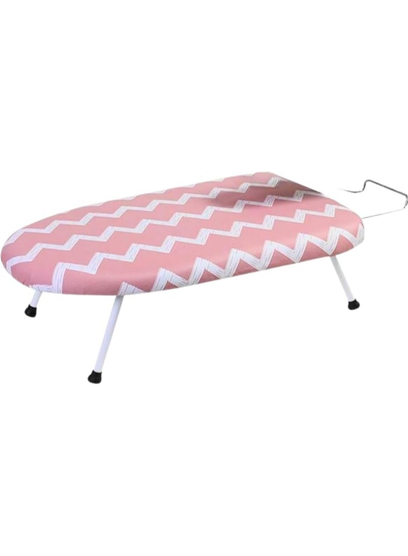 Tabletop Ironing Board, Portable Folding Ironing Board with Iron Stand, Space Saving Mini Ironing Station for Home and Travel with Heat Resistant Cover (Round Dome Colors) - Image 2