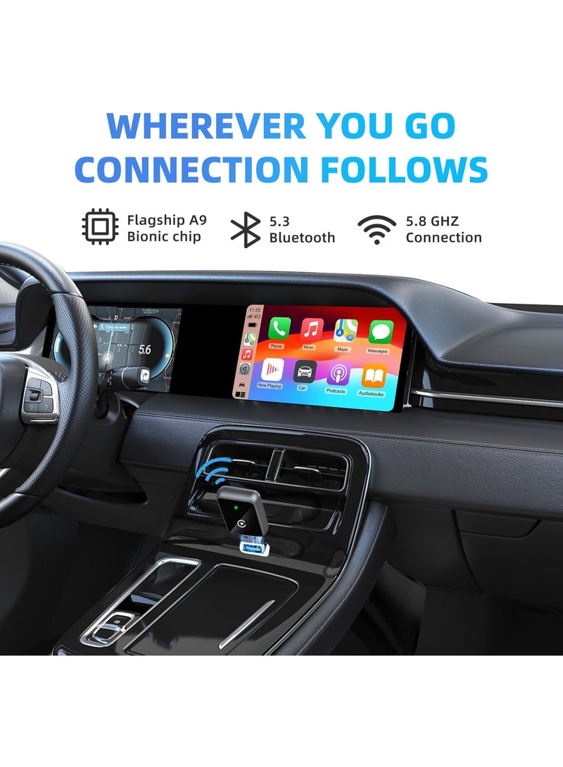محول كار بلاي لاسلكي 2025 - يحوّل CarPlay السلكي إلى لاسلكي، عملي وسهل الاستخدام للسيارات من 2016 فصاعدًا - Image 3