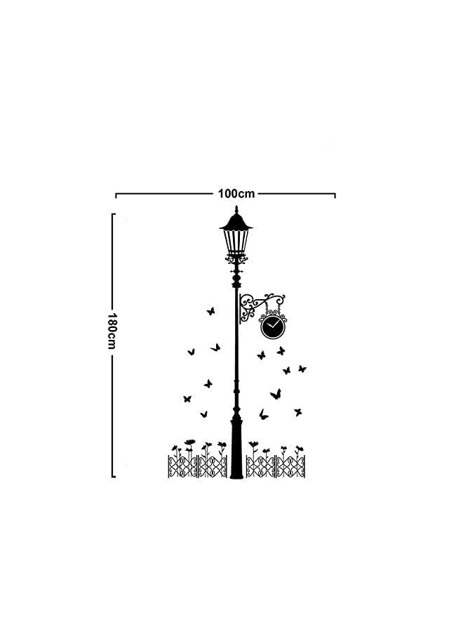 Zaboon Butterfly Street Lamp Wall Sticker Removable Pattern Decoration Wall Paper - Image 4