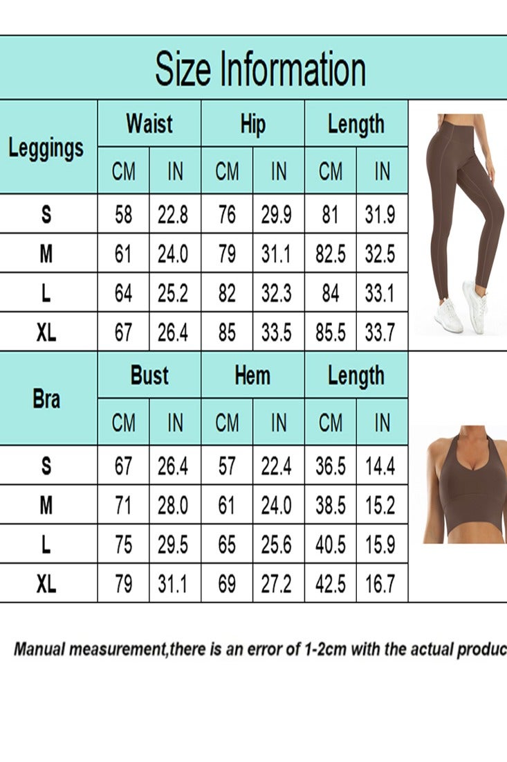 general Yoga Set for Women Gym Leggings Halter Sport Bras 2 Piece Gym Outfits Workout Suit Sportswear - Image 5