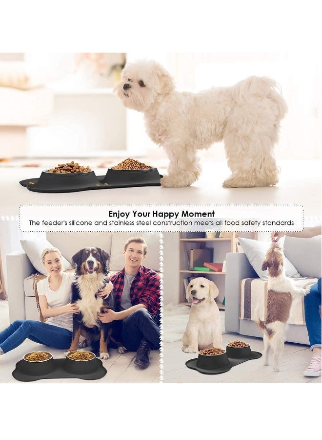 Generic Dog Bowls Stainless Steel Dog Bowl with No Spill Dog Food Bowl Non-Slip Silicone Mat Feeder Bowls Pet Bowl for Puppy Small Medium Dogs Cats and Pets  - Image 5