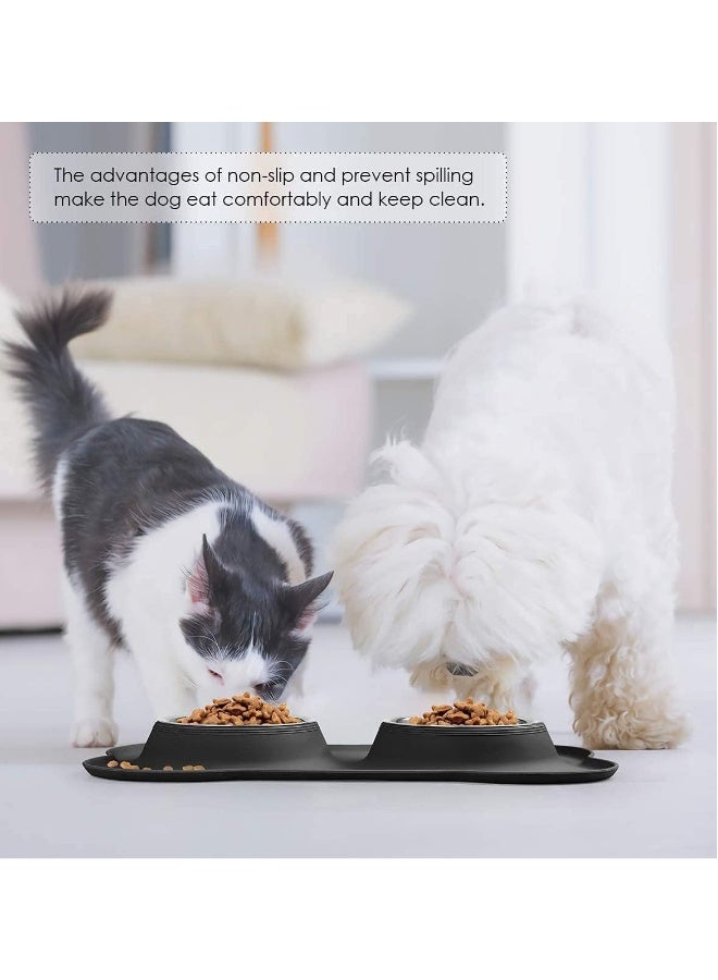 Generic Dog Bowls Stainless Steel Dog Bowl with No Spill Dog Food Bowl Non-Slip Silicone Mat Feeder Bowls Pet Bowl for Puppy Small Medium Dogs Cats and Pets  - Image 4
